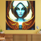 Schöne arcturian Woman Leinwanddruck (Insitu (Wohnzimmer))