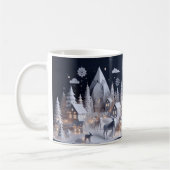 Schöne Art Art Style Winter Wildlife Szene Kaffeetasse (Links)