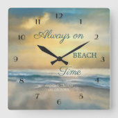 Schöne Art bemalt Strandwall Uhr (Vorderseite)