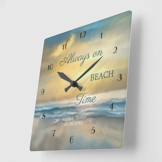 Schöne Art bemalt Strandwall Uhr (Winkel)