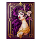 Schöne Art Deco Flapper Poster (Vorderseite)
