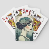 Schöne Art Deco Flapper Spielkarten (Rückseite)