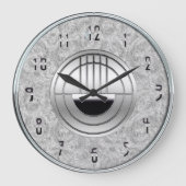 Schöne Art Deco Grau und Chrome Style Uhr (Vorderseite)