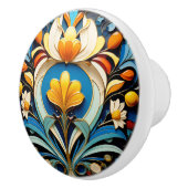 Schöne Art Deco Keramik Nostalgie Keramikknauf (Rechts)