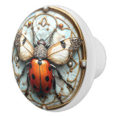 Schöne Art Deco Ladybug Keramikknauf (Rechts)