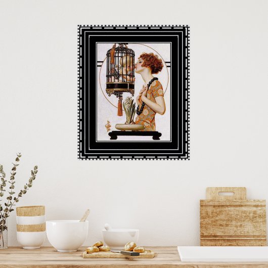 Schöne Art Deco Print Poster (Küche)