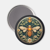 Schöne Art Nouveau Biene Magnet (Vorderseite/Rückseite)