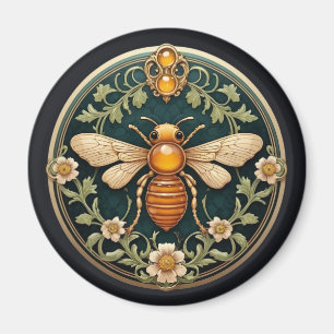 Schöne Art Nouveau Biene Magnet