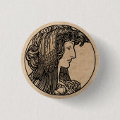 Schöne Art Nouveau-Taste Button (Vorderseite)