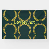 Schöne Art Textname mit gelbem Kronenbild Banner (Horizontal)