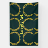 Schöne Art Textname mit gelbem Kronenbild Banner (Vertikal)