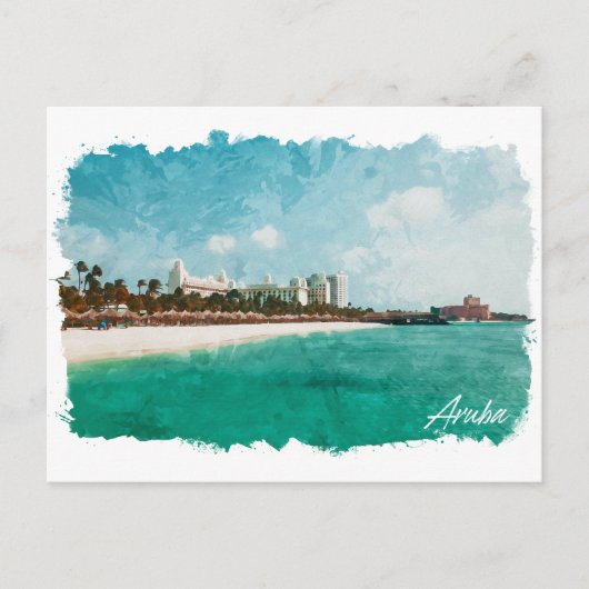 Schöne Aruba Tropical Island Reise Postkarte (Vorderseite)