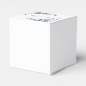 Schöne Ash Blue Floral Baby Dusche Geschenkschachtel (Rückseite)