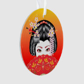 Schöne asiatische Frau Ornament (Vorderseite)
