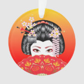 Schöne asiatische Frau Ornament (Vorderseite)