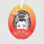 Schöne asiatische Frau Ornament (Vorderseite)