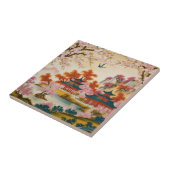 Schöne Asiatische Inspirierte Blumenstrauß Chinois Fliese (Seite)