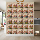 Schöne Asiatische Inspirierte Blumenstrauß Chinois Fliese