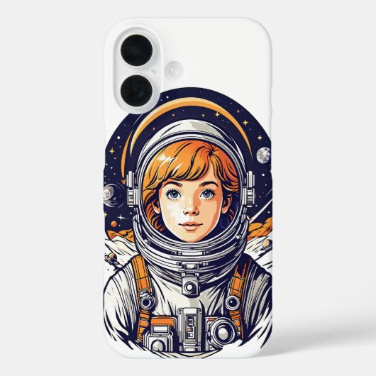 Schöne Astronautin im Weltraum Case-Mate iPhone Hülle (Rückseite)