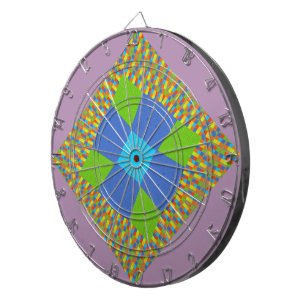 Schöne atemberaubende grüne blaue cyan Kunst Druck Dartscheibe