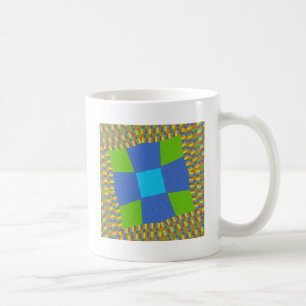 Schöne atemberaubende grüne blaue cyan Kunst Druck Kaffeetasse