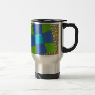 Schöne atemberaubende grüne blaue cyan Kunst Druck Reisebecher