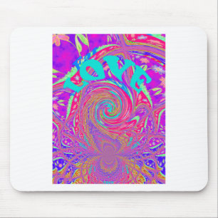 Schöne, atemberaubende Liebeswirbel-Text-Kunst-Dru Mousepad