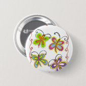 Schöne, atemberaubende, süße Schmetterlingskunst: Button (Vorne & Hinten)