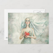 Schöne ätherische Abbildung und Herz Postkarte (Vorne/Hinten)