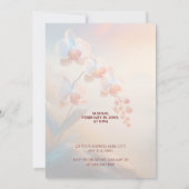 Schöne ätherische Farben Orchid | Serene Wedding Einladung (Rückseite)