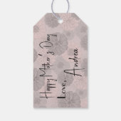Schöne ätherische Kunst Floral Muttertag Geschenkanhänger (Rückseite)