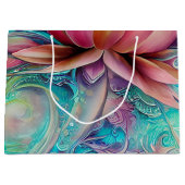 Schöne ätherische Whimsical Lotus Blume Große Geschenktüte (Vorderseite)