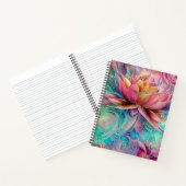 Schöne ätherische Whimsical Lotus Blume Notizblock (Innenseite)
