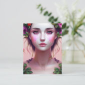 Schöne ätherische Woman Fantasy Art Postkarte (Stehend Vorderseite)