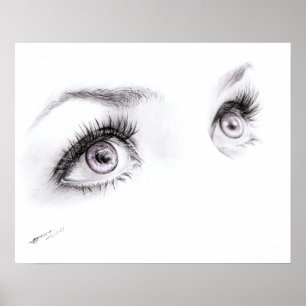 Schöne Augen, die unbedeutenden Kunst Plakatdruck Poster