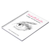 Schöne Augen Long Lashes Lash Extension Notizblock (Linke Seite)