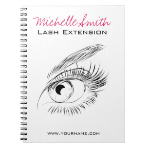 Schöne Augen Long Lashes Lash Extension Notizblock