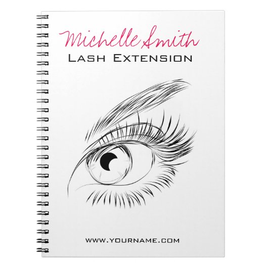 Schöne Augen Long Lashes Lash Extension Notizblock (Vorderseite)