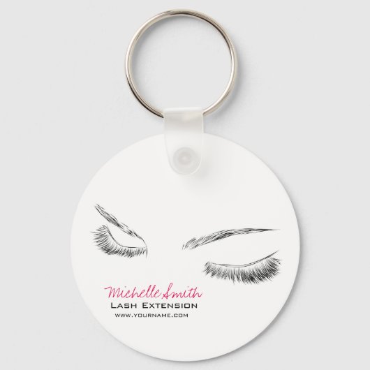 Schöne Augen Long Lashes Lash Extension Schlüsselanhänger (Vorderseite)