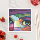 Schöne Augen Pop Kunst Serviette (Beispiel)