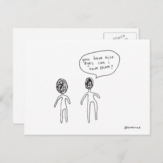 schöne Augen Postkarte (Vorne/Hinten)