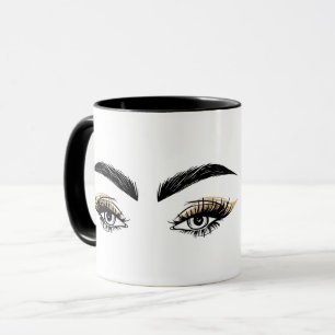 Schöne Augen Schönheitssalon Make-up Wimpern Tasse