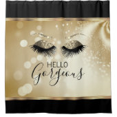 Schöne Augenblicke - Gold - Hallo wunderschön Duschvorhang (Vorderseite)