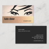 Schöne Augenblicke und Brows Kosmetologe Visitenkarte (Vorne/Hinten)