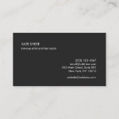 Schöne Augenblicke und Brows Kosmetologe Visitenkarte (Rückseite)