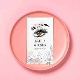 Schöne Augenblüte Rosa Aquarell Blume Visitenkarte