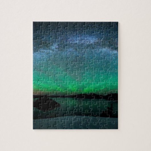 Schöne Aurora Borealis/Nordlichter Puzzle (Vertikal)
