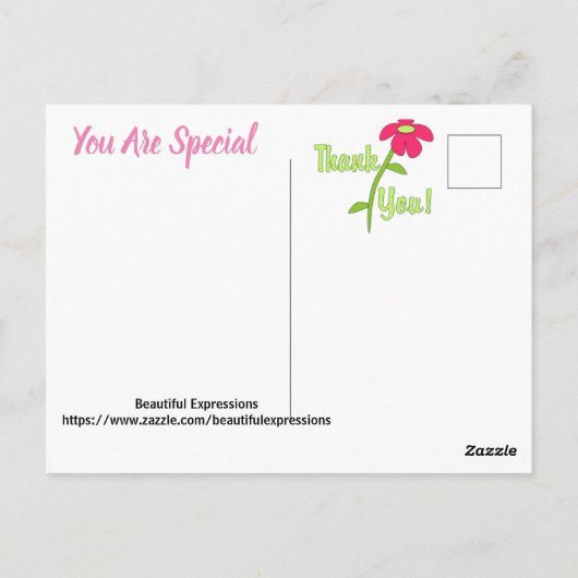 SCHÖNE AUSDRÜCKE - Danke Postcard Postkarte (Rückseite)