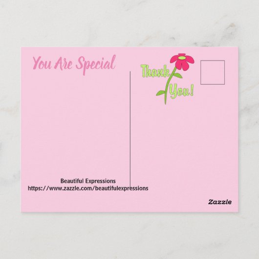 SCHÖNE AUSDRÜCKE - Danke Postcard Postkarte (Rückseite)