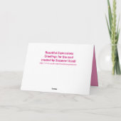 Schöne Ausdrücke danken Ihnen Karte (Rückseite)